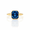 Rose Plated, variant on Asscher Cut Solitaire Blue Sapphire Engagement Ring, Bezel Set Anniversary Ring, Stackable Ring, Proposal Ring, Promise Ring