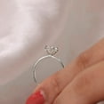 thumbnail image 6 of Cora Jewellery 1.7CT Oval Solitaire Moissanite Engagement Ring For Women, 18K White Gold, 6 of 7