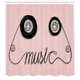 thumbnail image 3 of Ambesonne Pink Shower Curtain, Music Cassette Tape Art, 69"Wx70"L, Pink Black, 3 of 5