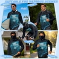 thumbnail image 5 of SEANATIVE Long Sleeve Sun Shirts for Men Fishing Hiking Running Tops Sun Hoodie Lightweight Breathable Outdoor UV Protection Rash Guard, S, Wolf Lightning Blue Black, 5 of 7