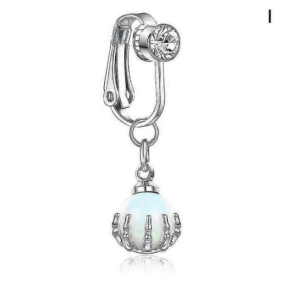 1pc Fake Belly Button Ring Fake Clip On Belly Piercing Non Piercing Navel Ring