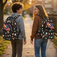 thumbnail image 3 of HELLHERO Front Pocket Backpack for Travel Scuola, Polyester Multi-Pockets Toddler Bookbag, Planets, 3 of 8