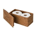 thumbnail image 3 of Kouboo La Jolla Rectangular Rattan Storage Basket with Lid, Honey Brown, 3 of 6