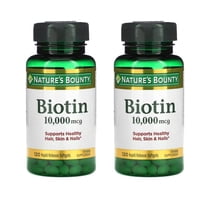Nature's Bounty Biotin 10,000 mcg, Rapid Release Softgels 120 ea (Pack of 2)