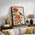 thumbnail image 4 of Framed Canvas Print Vintage Bird Wall Art Chinese Style Decorative for Living Room Bedroom - 24"x36" BLACK, 4 of 8