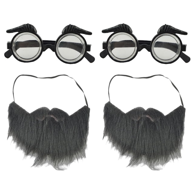 KAKOWELY juegos de gafas con barba falsa para cosplay, disfraz de actuación, decoración de fiesta