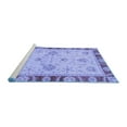 thumbnail image 2 of Ahgly Company Machine Washable Indoor Rectangle Oriental Blue Traditional Area Rugs, 6' x 9', 2 of 4