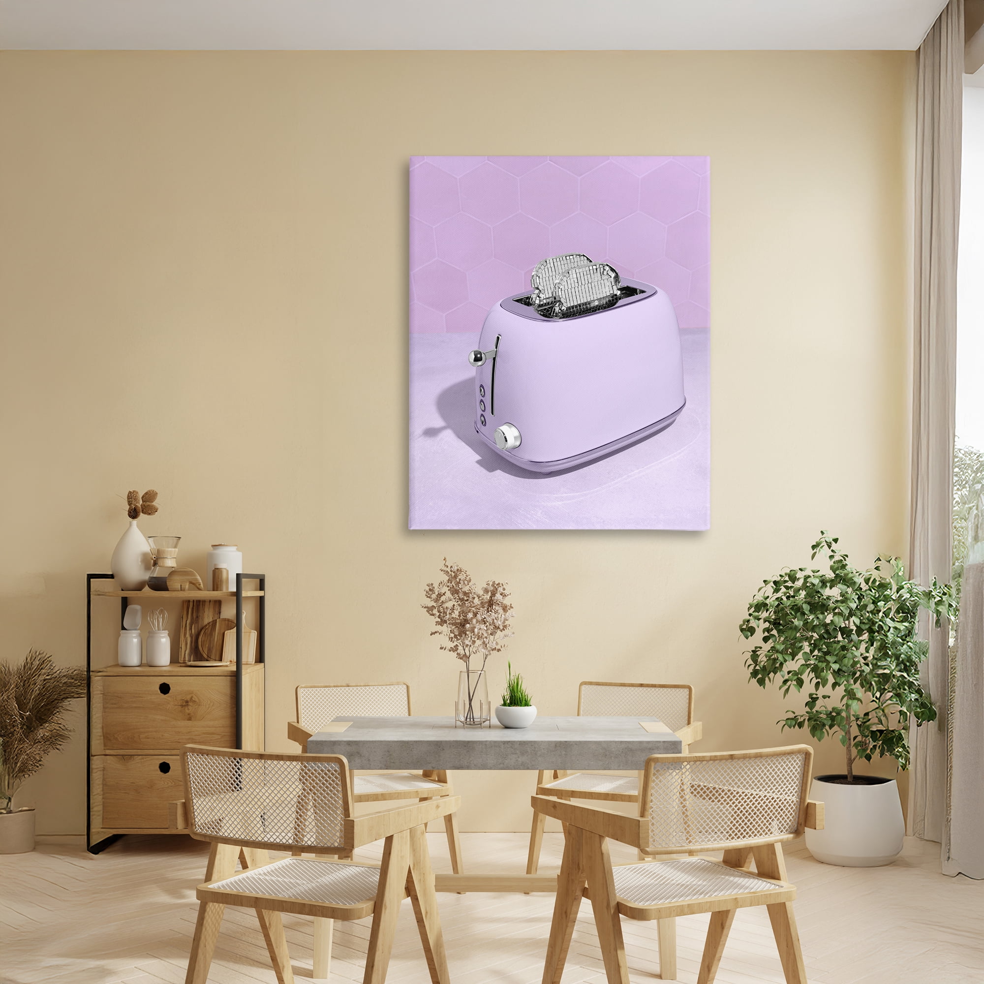 Stupell Industries Disco Toast over Purple Canvas Wall Art, design by LISH Creative