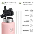 thumbnail image 5 of GEDUX 64 oz Insulated Stainless Steel Water Bottle, Half Gallon Water Bottle with 2-in-1 Chug & Straw Lid and Handle, Leak Proof Wide Mouth Vacuum Tumbler for Gym Travel, 5 of 7