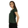 thumbnail image 3 of Inkmeso Short Sleeve Solid Basic T-Shirt For Womens V-Neck Casual Tee T-Shirts With Patch Pocket, 3 of 7
