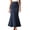 Blue, variant on Bias Cut Flowy Midi Maxi Skirt for Women High Waist Elastic Waistband Silky Smooth A Line Mermaid Bodycon Casual Date Night Fall Bottoms