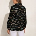 thumbnail image 2 of Dinosaurs Graphic Long Sleeve Blouse Woman Streetwear Casual Shirts Summer Oversize Woman Streetwear Clothing Birthday Present, 2 of 7