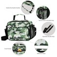 thumbnail image 3 of FORMRS Student Lunch Bag Insulated Reusable Cooler Box with Zipper Pockets, Army Green Camouflage Pattern, 3 of 9