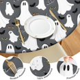 thumbnail image 4 of Halloween Ghosts Bats and Eyes Round Fitted Tablecloth with Elastic Edge,Dining Table Cover Waterproof,Outdoor Round Tablecloth for Camping,Dining,Indoor and Outdoor, 4 of 7