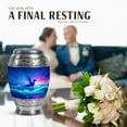 thumbnail image 4 of JAGASY Dragon Keepsake Small Urn for Ashes Adult Male, Blue Urns for Human Ashes, Ocean Wave & Sunset Decorative Urns for Friends, Handcrafted Cremation Urn for Boys & Girls, (3 Inch), 4 of 7