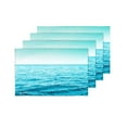 thumbnail image 4 of MKHERT Tropical Summer Blue Ocean Sea Seascape Placemats Table Mats for Dining Room Kitchen Table Decoration 12x18 inch,Set of 4, 4 of 4