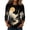 Black, variant on Halloween Shirts for Women Bat Castle Print 3/4 Sleeve Crew Neck Trendy Loose Fit Shirts Holiday Funny Party Graphic Tees Dark Purple XL