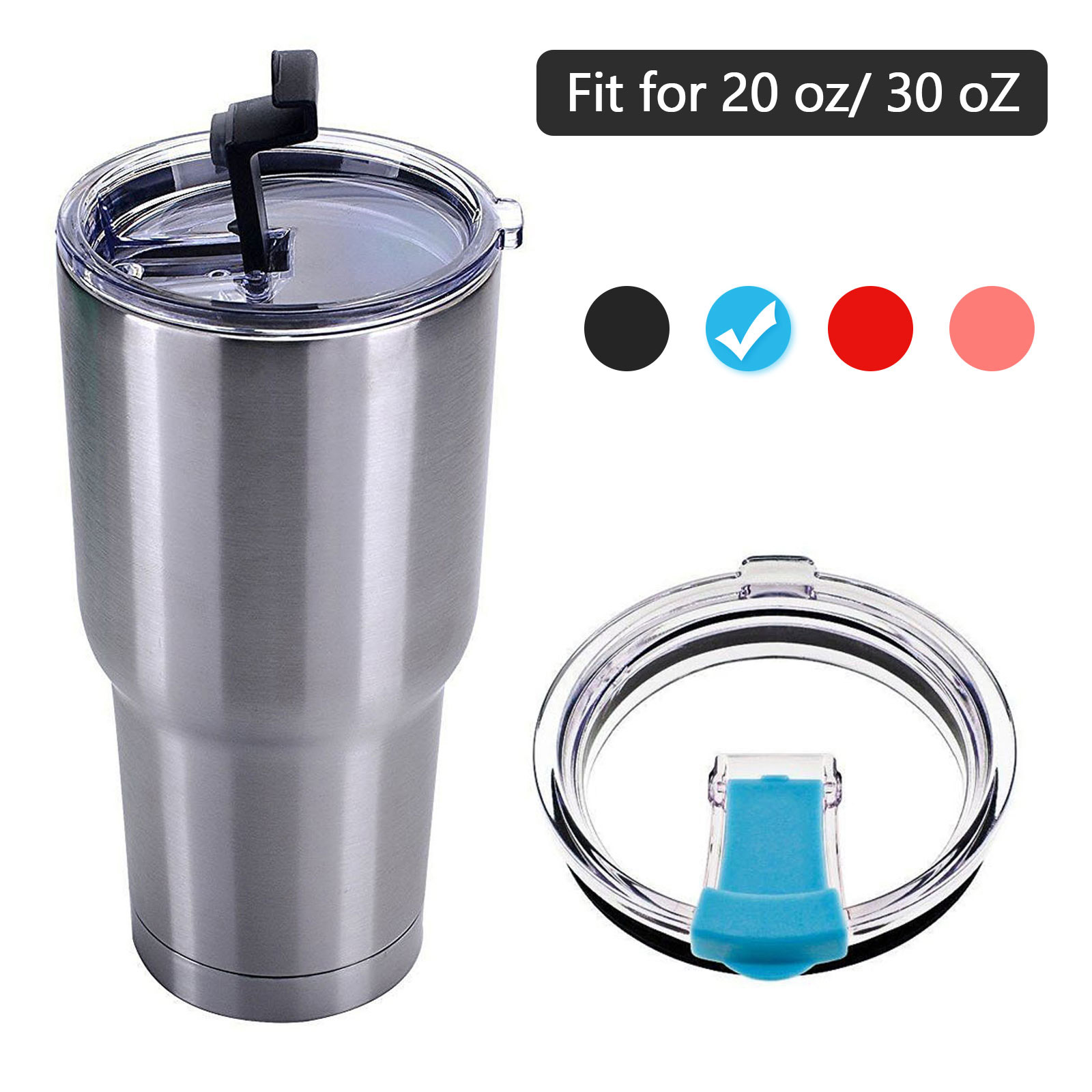 Eeekit 2 Pcs Spill Proof And Splash Resistant Lid For Ozark Trail 30 Ounce Tumbler Yeti Rambler 30 Oz And More 30oz Mug Walmart Com