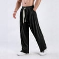 thumbnail image 4 of Loose Fit Wide Leg Pants for Men/Women Drawstring Waist Comfortable Casual Relaxed Trousers Soft Fabric Breathable Design, 4 of 5