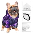 thumbnail image 4 of Uemuo Purple Pattern White Tiger for Winter Dog Hoodie Sweatshirts with Pockets Warm Dog Clothes for Small Dogs Chihuahua-Small, 4 of 8