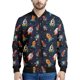 thumbnail image 4 of Chaquetas estilo bombardero con estampado 3D de dibujos animados de estilo hip hop de la calle Harajuku, abrigo de manga larga para hombres, mujeres y niños, chaqueta de vuelo de gran tamaño, 4 of 4