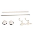 thumbnail image 3 of Suction Cup Wall Mounted Bathroom Double Towel Rail Holder Storage Racks Bars, 3 of 8