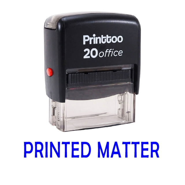 Printtoo Office Stationary Stamp PRINTED MATTER Self Inking Rubber Stamp-Blue