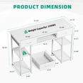 thumbnail image 4 of CONCETTA 48 Inch Computer Desk with Drawers Storage Bag for Adult, For Home Office Bedroom, White, 4 of 5