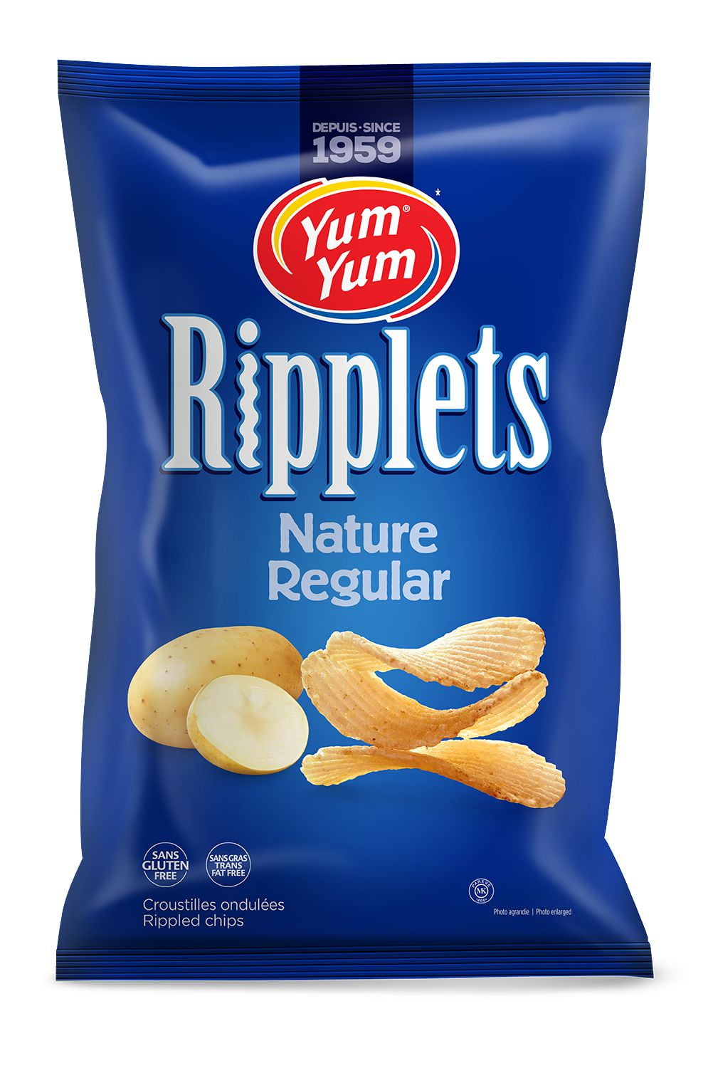 Yum Yum Croustilles Ripplets nature 200g Yum Yum Croustilles Ripplets nature 200g