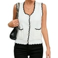 thumbnail image 1 of Charmo Womens Color Blocked Sweater Vest Button Down Sweater with Pockets, 1 of 6