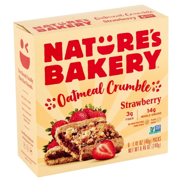 Nature's Bakery Strawberry Oatmeal Crumble, 1.41 oz, 6 count Walmart