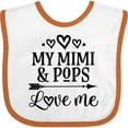thumbnail image 3 of Inktastic Mimi and Pops Love Me Girls Baby Bib, 3 of 4
