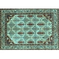 thumbnail image 1 of Ahgly Company Indoor Rectangle Abstract Light Blue Modern Area Rugs, 8' x 10', 1 of 4