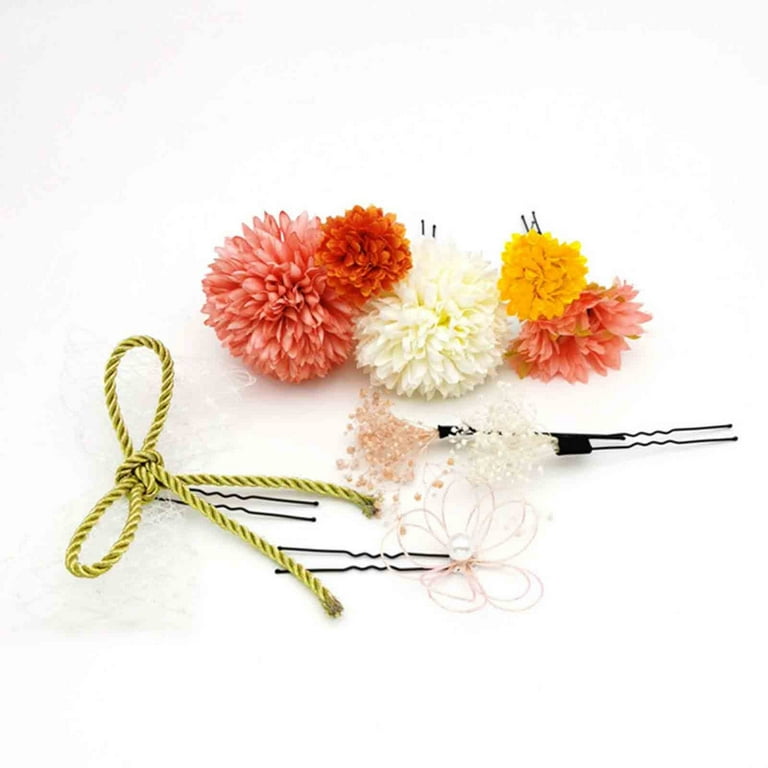 Jewelry Organizer Japanese Style Imitation Flower Immortal Flower Kimono  New Hair Accessories Set Birthday Gifts for Women Men 