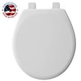 thumbnail image 2 of Mayfair Slow Close Round White Molded Wood Toilet Seat, 2 of 9