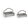 thumbnail image 3 of DecMode 16", 18" Grey Metal Farmhouse Planter, 2 - Pieces, 3 of 9