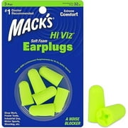 Mack’s Hi Viz Soft Foam Earplugs, 3 Pair – Most Visible Color, Easy Compliance Checks, 32dB High NRR – Comfortable, Safe Ear Plugs for Shop Work, Industrial Use, Motor Sports and Shooting