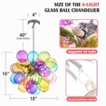 thumbnail image 7 of Longree Color Glass Bubble Ball Chandelier, Blown Glass Pendant Light Fixture - 18x16 inch, 7 of 7