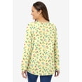 thumbnail image 2 of Woman Within Plus Size Perfect Printed Long-Sleeve V-Neck Tee, 2 of 5