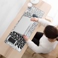 thumbnail image 3 of Long Mouse Pads for Desk,Black Floral and Petal Pattern Desk Mats on Top Of Desks, Desk Mouse Pad Extra Large with 3mm Non-Slip Base and Stitched Edge for Gaming,Office,Work,Home 31.5"x11.8", 3 of 6