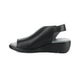 thumbnail image 2 of FLY London Womens Mousse Faux Leather Wedge Slingback Sandals, 2 of 5