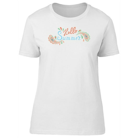 Floral Paisley Hello Summer Tee Women's -Image by Shutterstock