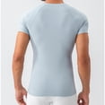 thumbnail image 6 of FRSASU Compression Shirt for Men Short Sleeve Athletic Compression Shirt Men, Cool Dry Workout Gym T Shirt, Undershirts Running Tops Gray, 6 of 9