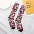 thumbnail image 6 of Bingfone Compression Socks for Women and Men Long Socks for Running Athletic Cycling Nurse-Skull Blue Flower, 6 of 8