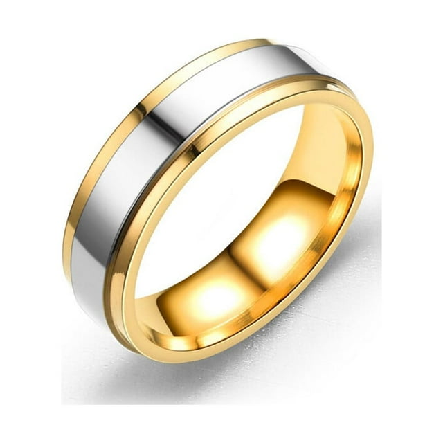 Couple Ring Fingers Pendent Fashion Wedding Rings Long-lasting Jewelry Rustproof Exquisite Rustproof No Burrs Smooth Engagement Sweet Gift Type 5 6MM