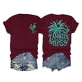thumbnail image 2 of Trendfront Womens Tropical Vacation T Shirt Palm Tree Back Print Short Sleeve Crew Neck Beach Summer Graphic Tees, 2 of 4