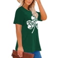 thumbnail image 2 of XCHQRTI Women's St. Patrick's Day Plus T Shirt Lucky Clover Graphic Tee Casual Green Tops, 2 of 9