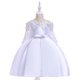 thumbnail image 1 of Herrnalise - Vestido de fiesta de cumpleaños con lazo de manga corta y bordado de encaje de color liso para niñas pequeñas, 1 of 8