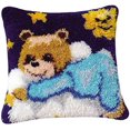 thumbnail image 1 of D Latch Hook Kits Throw Pillow Cover Cushion Kit with Pattern Printed 16X16 inch, Crochet Needlework Crafts for Kids and Adults (Butterfly), 1 of 1