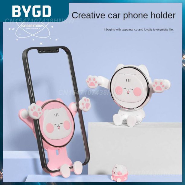 Creative Cartoon Cute Female Mobile Phone Rack Arbitrary Rotation Lovable Ike Family Car Holder Exquisite Universal Durable01United States He Qiyong unisex
